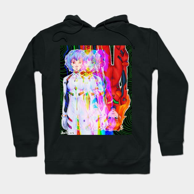 Asuka and Rei (Neon Genesis Evangelion) Hoodie by juulsart